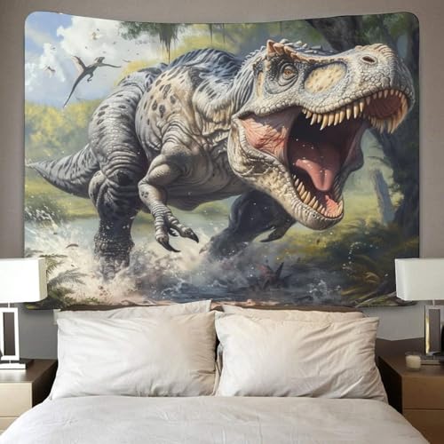 Tenture murale dinosaure pour relooker facilement un mur de dortoir