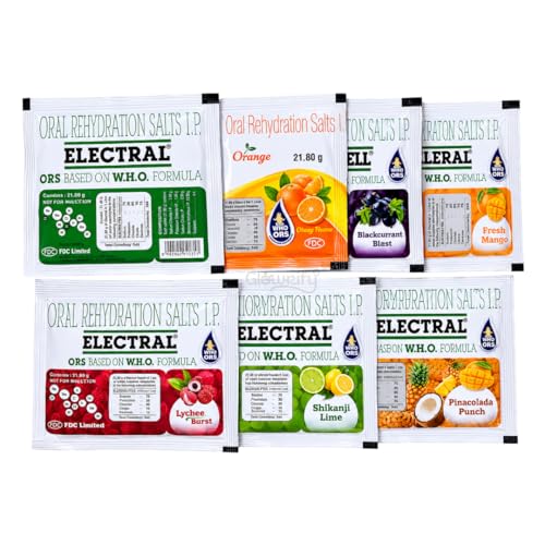 Image of ELECTRAL Oral Rehydration Salts I.P., Assorted Seven Flavours of each 21.8g