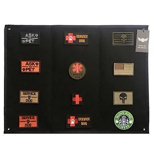 AegisTac Patch Display Board Patch Holder Patch Display Frame for Tactical Airsoft Military Patches (Black)