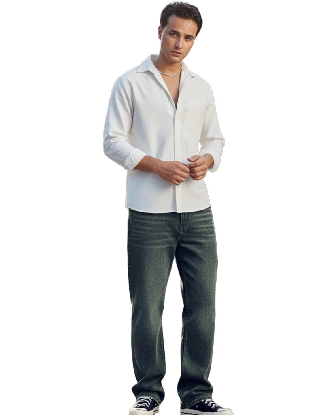 urbano fashion Men's Loose Baggy Fit Heavy Washed Jeans Non-Stretchable-picture-30