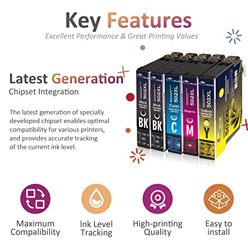 ColoWorld Compatibile 502XL Nero Ciano Magenta