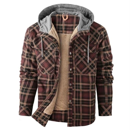Blouson Homme Mi Saison - Veste Cardigan à Capuche en Velours Coupe-Vent