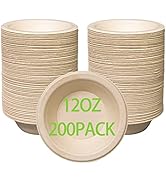  12 oz  Paper Bowls 200pack Heavy-Duty  Bulk Pack Disposable Bowls