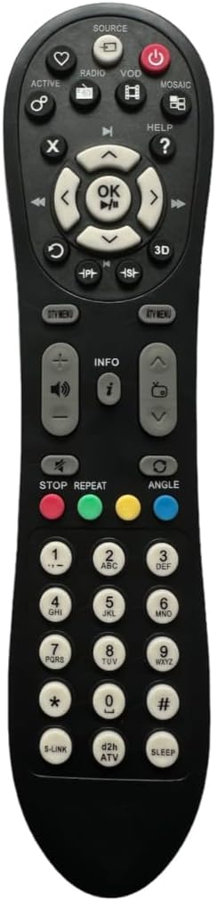 Upix Set Top Box Remote No. 622 Combined with LCD, Videocon DTH DDB Set Top Box Remote Control Compatible (Exactly Same Remote Will Only Work)