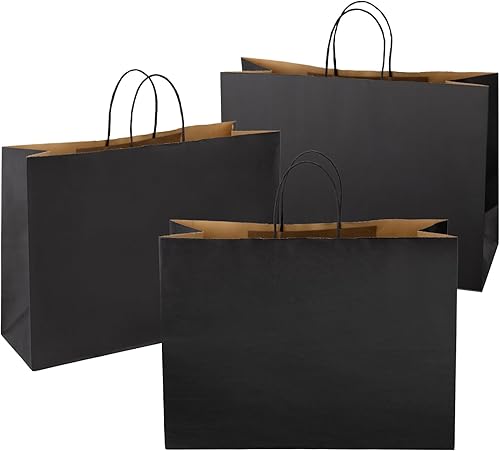 Miniatura 9 de Ronvir Bolsas de regalo grandes, 70 bolsas de papel de 16 x 6 x 12 pulgadas, bolsas de compras recicladas a granel con asas, bolsas de regalo