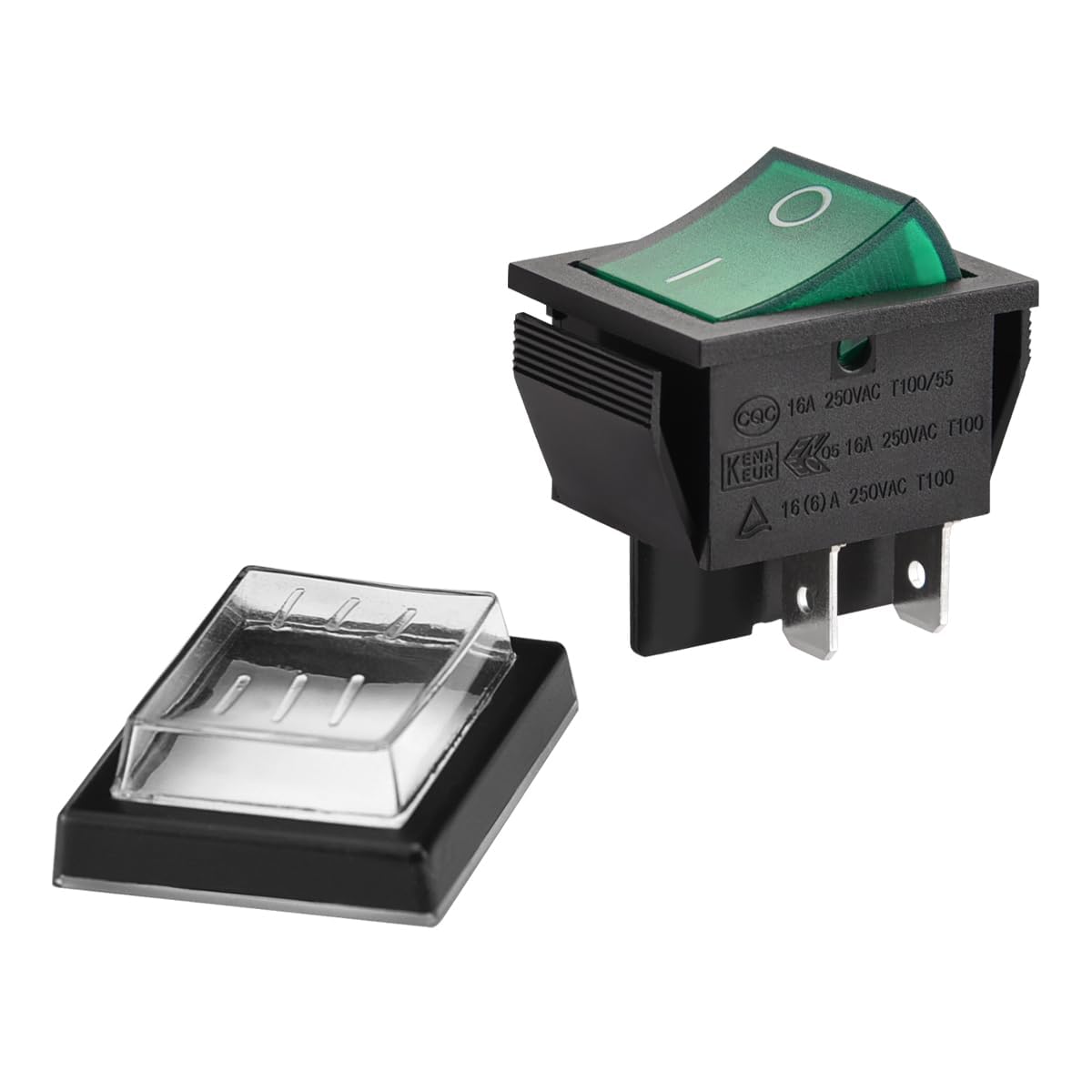 Interruptor basculante ON-OFF DPST 4 vias impermeable 16 A (Rojo) - imagen 4