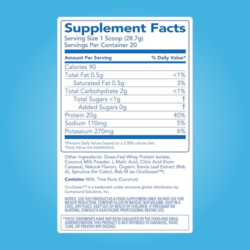 Image of Clean Simple Eats Clear Protein Drinks, 20g Grass Fed Whey Protein Isolate, Ultra Filtered, Light & Refreshing Beverage, Low Lactose, Blue Bahama Flavor, 20 Servings