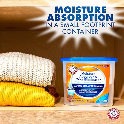 arm amp hammer clean burst moisture absorber and odor eliminator tubs 14 oz 3 pack attract and trap excess moisture eliminate musty odors convenient and effective white