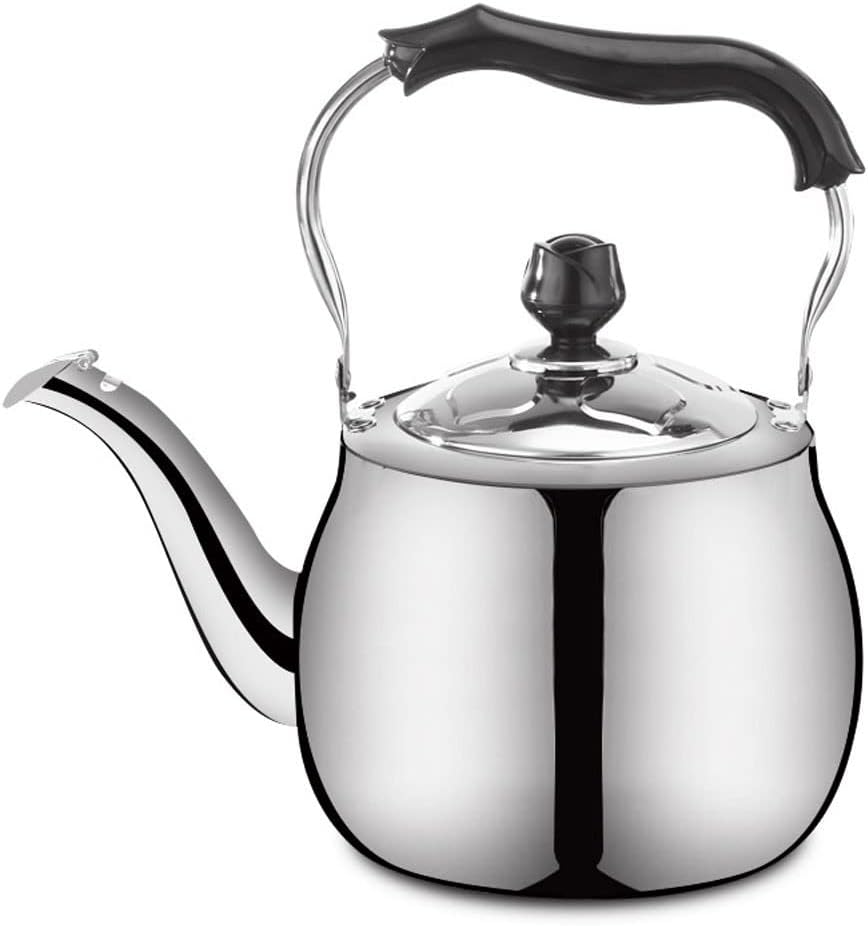 stovetop Kettle Tea pots for Stove top Whistling Tea Kettle Tea Pot 2.5L/4L/5L/6L Stainless Steel Whistle Kettle Large-Capacity Kettle Non-Magnetic Thickened Whistle Kettle Commercial K