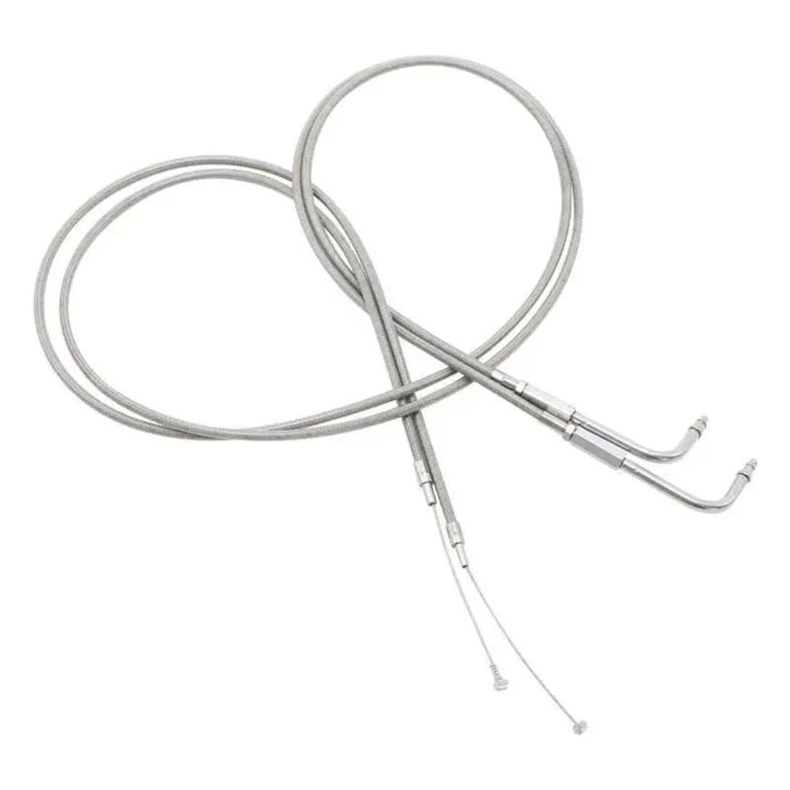 Cavo Acceleratore In Acciaio Inox Da 130 Cm Per Moto Per Harley FXD FLST FXST FLHRC FLHRCI FLHRI FLHT Sportster XL 883 1200 Road King