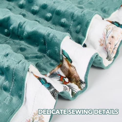 Image of Mallard Duck Baby Blanket for Boys Girls Soft Fleece Minky Blanket with Dotted Backing Double Layer Newborn Toddler Blankie for Nursery Stroller Crib Gift to Son Nephew Grandson 26.5 * 40 Inches