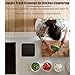 DELORM Recessed Countertop Flap Lid Trash Bin, Built-in Stainless Steel Trash Grommet, Flexible Center Swing Flush Trash Can Lid, Waste Chute Cover