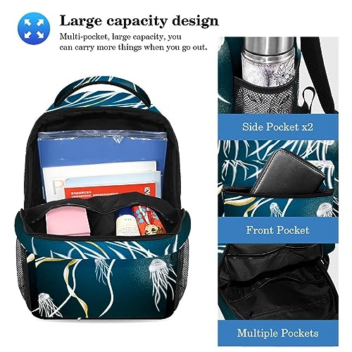 Sacs à dos garçons et filles avec motif original méduse blanche - 3