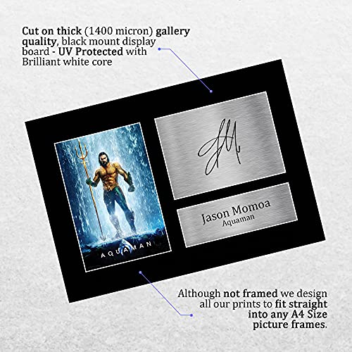 HWC Trading A4 Jason Momoa Aquaman presenteert afgedrukt ondertekende handtekening afbeelding voor film Memorabilia Fans - Afbeelding 4