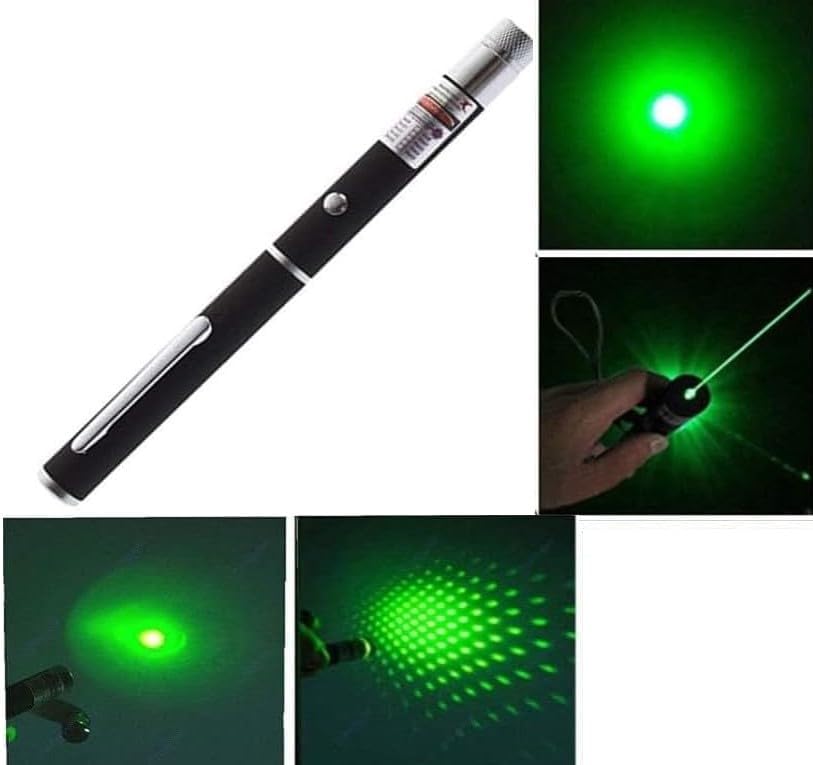 Multipurpose Unique Powerful Green Laser Light Pen | Adjustable Cap | Green Laser Pointer | 2000 Mtrs. Laser Light for Kids |