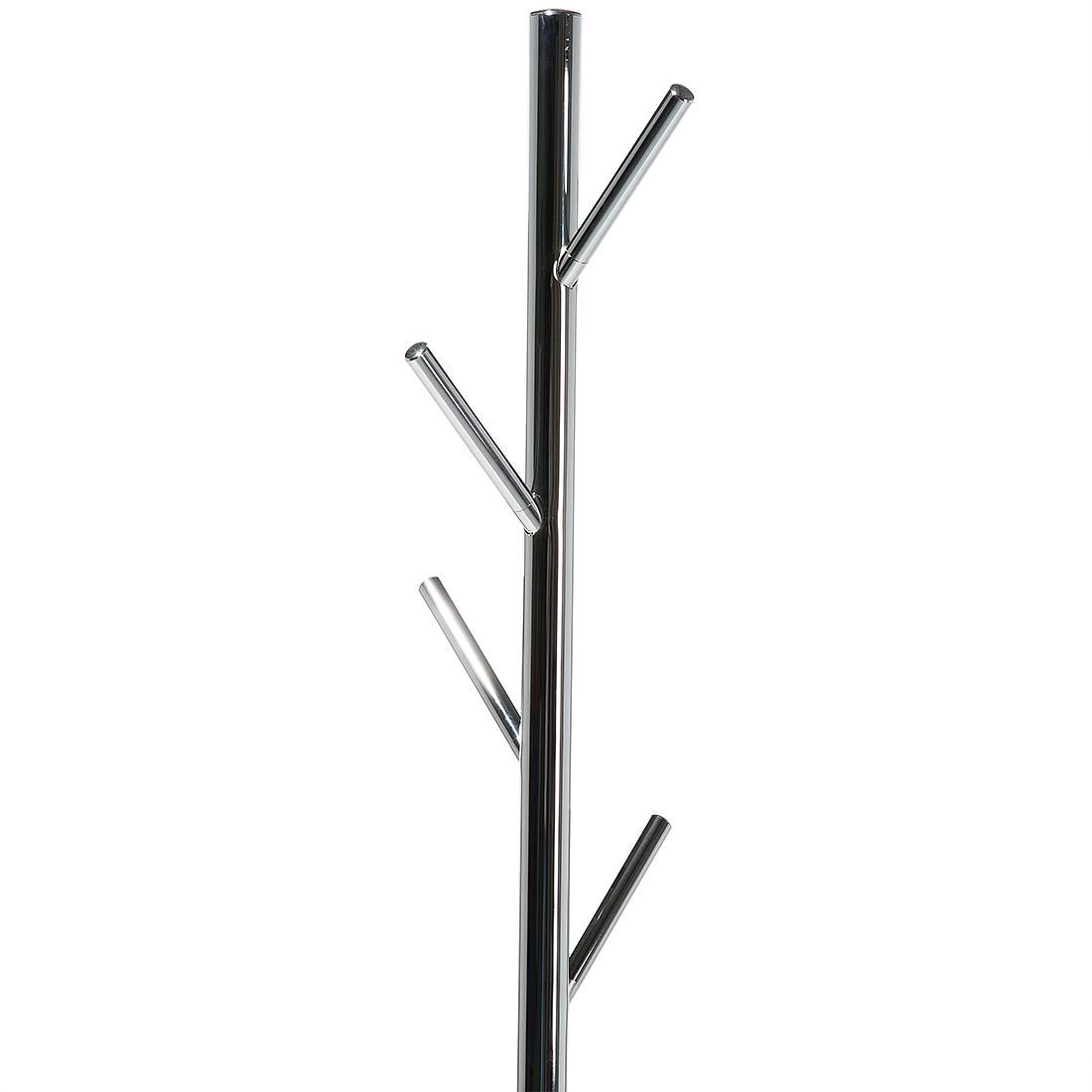 Beliani Perchero de metal plateado base redonda brillante para chaquetas accesorios pasillo Allen