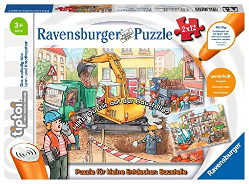 Ravensburger tiptoi Spiel 00049 Puzzle für kleine Entdecker: Baustelle -...