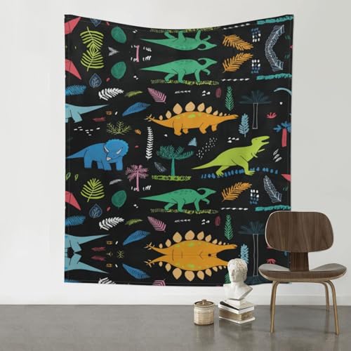 Couvertures de pique-nique et tapisserie dinosaure QAZWZML pour habiller un mur