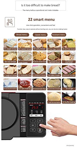 JWCN Home Elektrischer Brotbackautomat Automatische Smart Fruit Streuen Kuchen Brotbackmaschine DIY Multifunktionale… – Bild 3