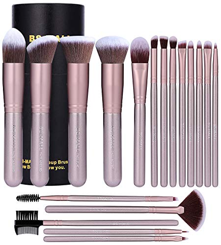 BS-MALL Makeup Brush Set 18 PCS Premium Synthetic Kabuki Foundation Eyebrow Eyeshadow Concealer