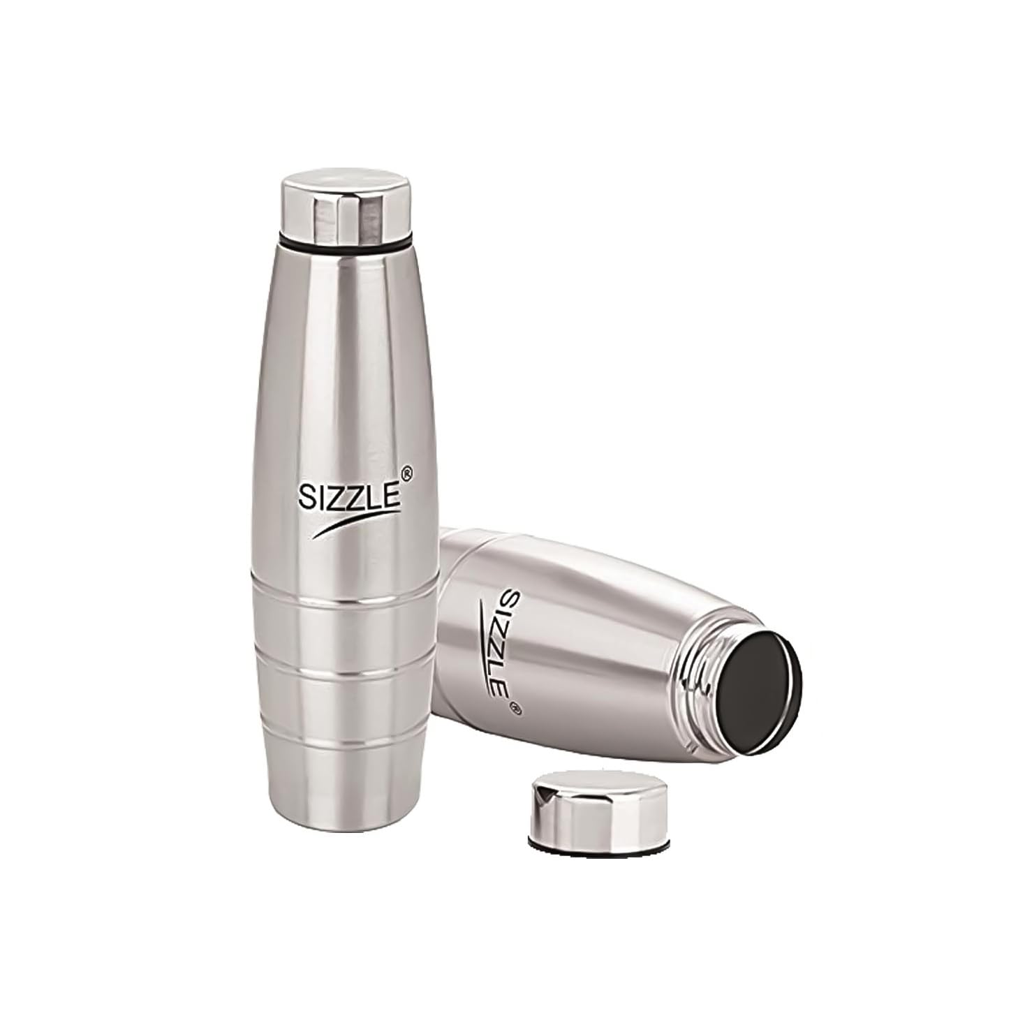 Sizzle Fridge Water Bottle 600 ml 2 Pc Set – Leakproof Lightweight Plastic Water Bottles – BPA-Free – Ideal for Fridge, Office, Gym, and Travel – Model SFB-502