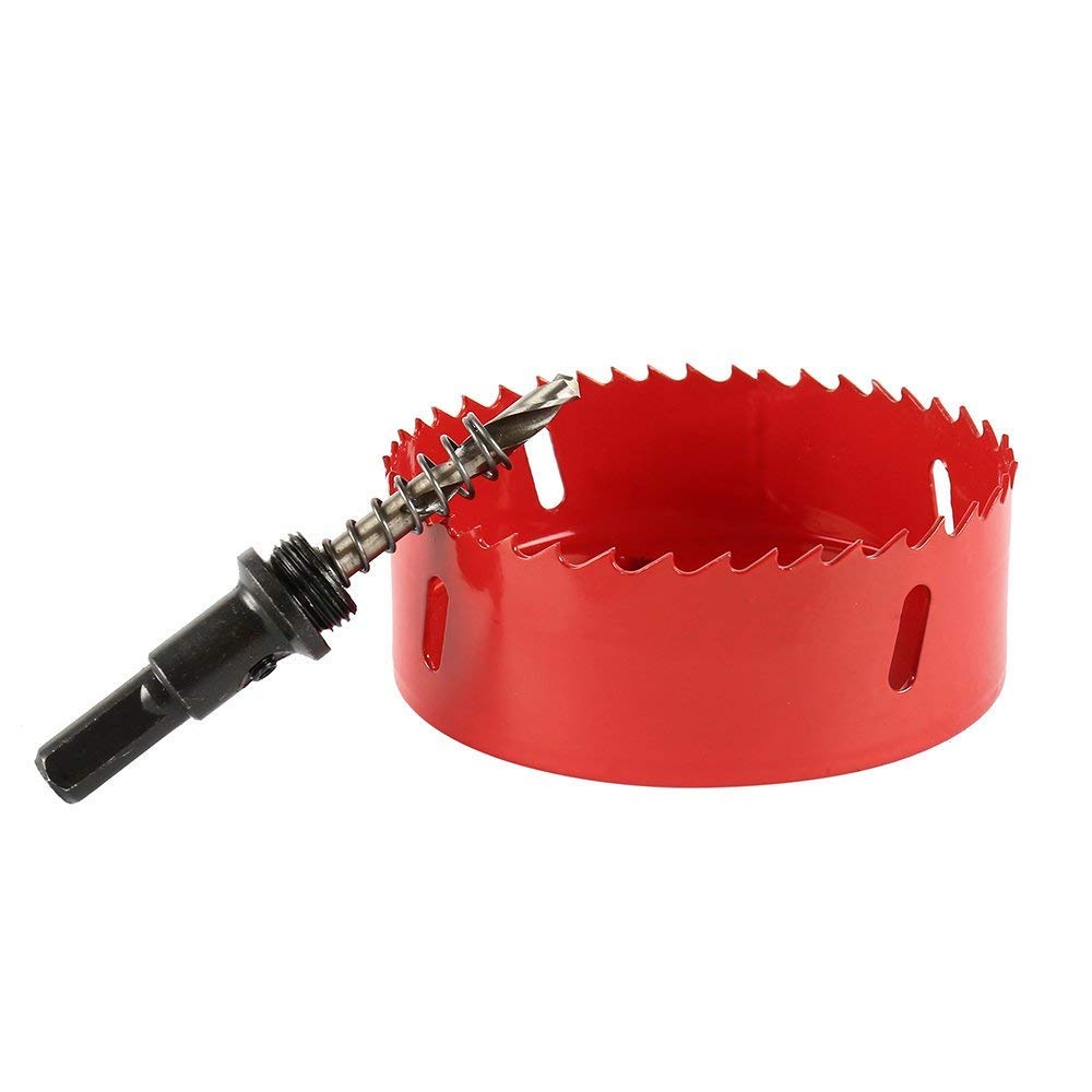 QPLUS Bi-Metal 4-1/4 Inch Hole Saw for Recessed LED Pot Lights Installation (4.3 Inch / 110mm)