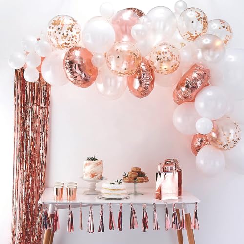 Ginger Ray rose gold balloon arch kit