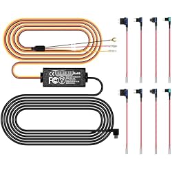 Pelsee Dash Cam Hardwire Kit, Type-C Full Set Hard Wire Kit Fuse, 12V-24V to 5V Dash Camera Car Charger Cable Kit, Low Voltage Protection, LED Indicator, Double-4 Fuse Cable and Installation Tool