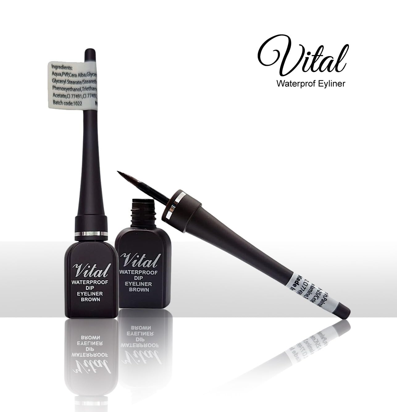 Precision Waterproof Dip Eyeliner - Smudge-Proof, Long-Lasting Definition (Brown, 6ml) - Image 4