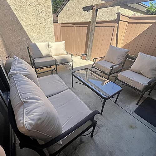 Linstock Outdoor Seat Cushions Cover For Patio Sofa Cushion, Breathable Water-Resistant Cushion Cover With Back Cushion Cover Fit 24 X 24 X 5 Inch Set Of 2 (Cushion Cover Only) #TOP7