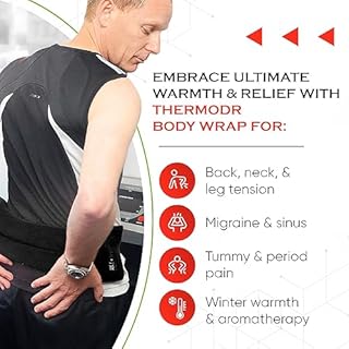 Wheat Bags Microwavable Heat Pack - Body Wrap Microwave Heat Pad with UK Cleaned Wheat & Lavender Scent for Body Discomfort - Back, Shoulder, Stomach & Neck Heat Pad by ThermoDR - Grey