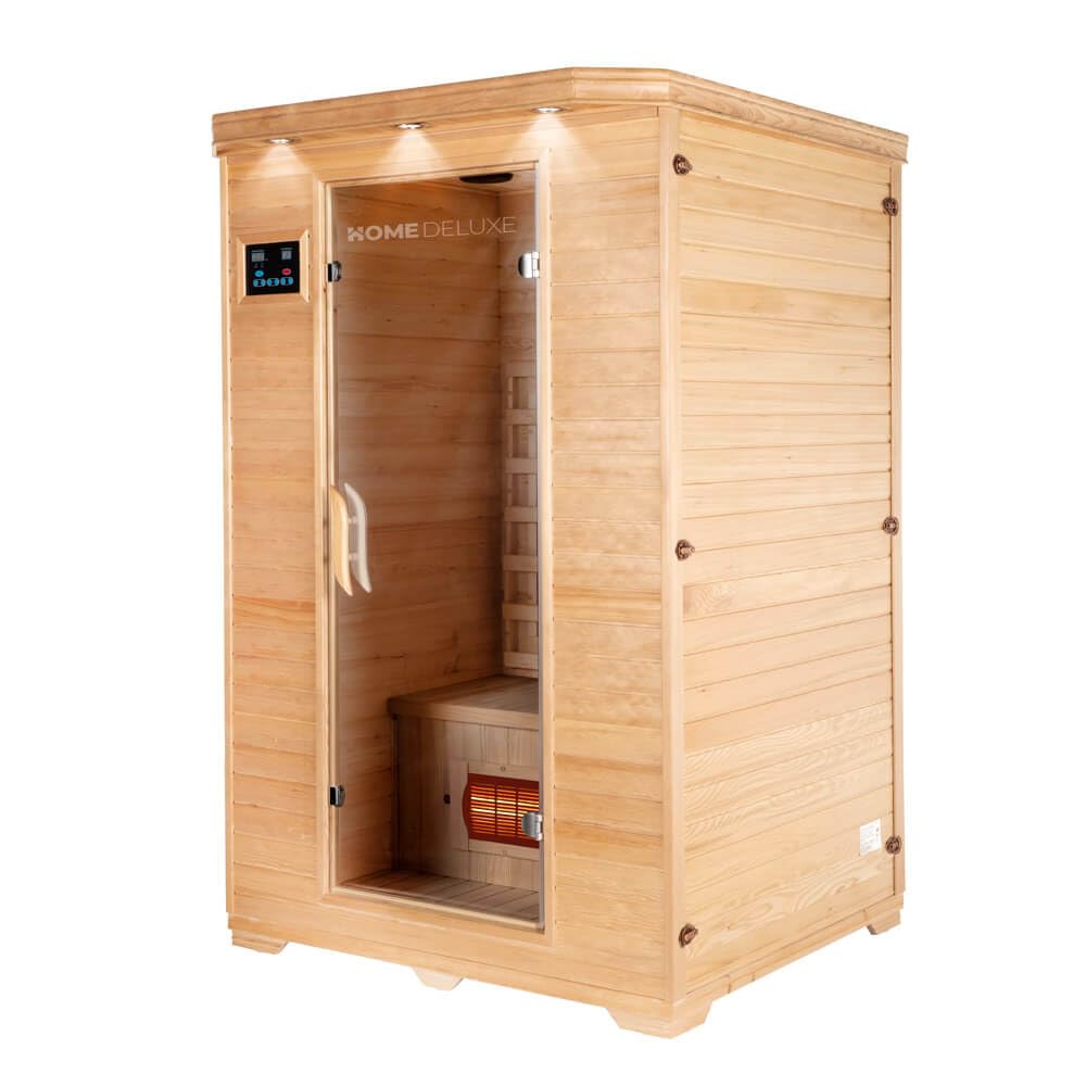 Home Deluxe Infrarotkabine REDSUN M VSS 120x105x190 cm 2 Personen 6 Vollspektrumstrahler Hemlocktanne