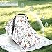 TANOFAR Baby Carseat Canopy, Peekaboo Opening Car Seat Canopy for Babies, Soft and Breathable Infant Carrier Canopy, Multi-use Baby Carrier, Stroller, Nursing Cover, Minky Blanket, Animal Leaf