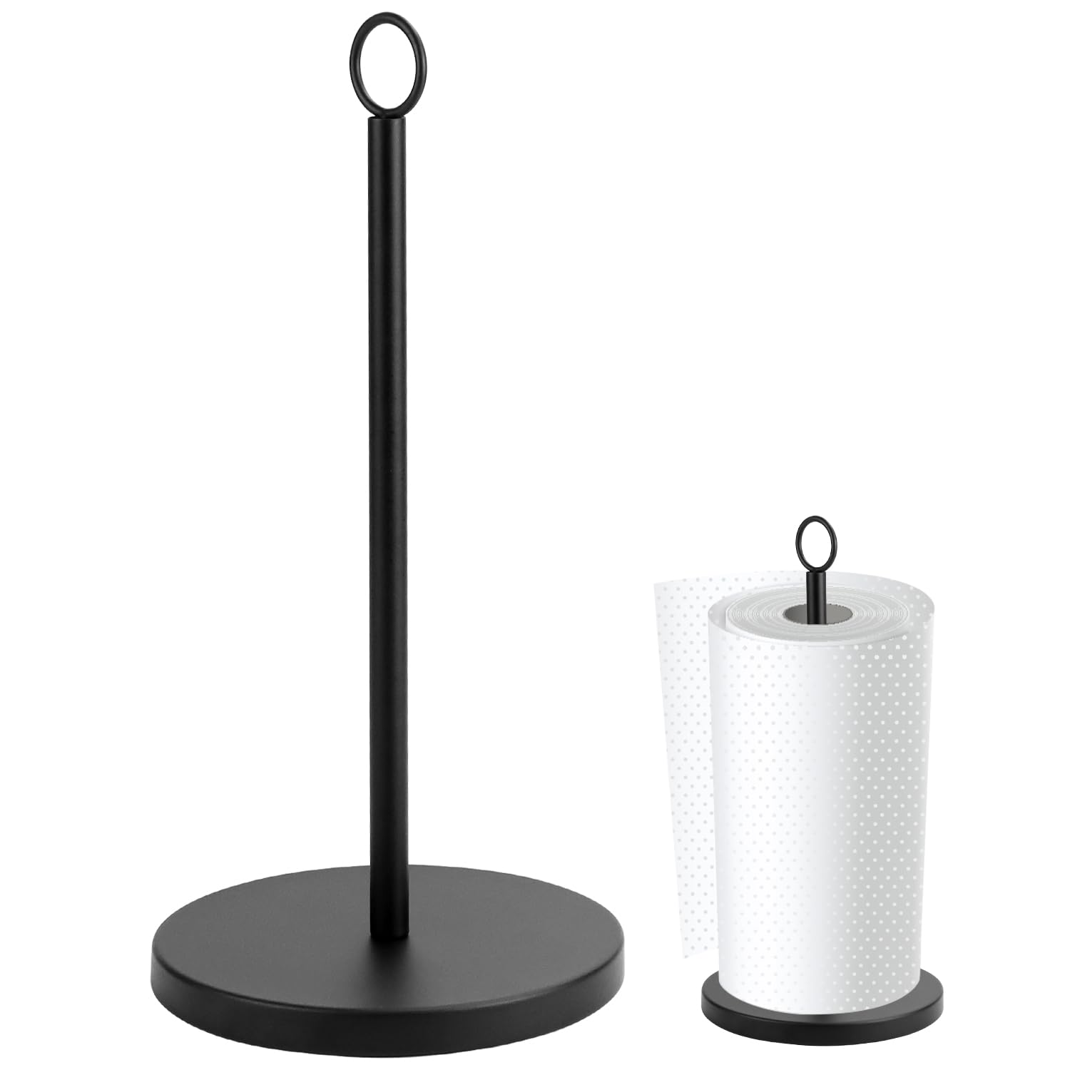 QWORK Portarotolo Da Cucina 33 Cm In Acciaio Inossidabile SUS304 - Installazione Senza Foratura Con Adesivi, O A Viti - Per Carta Da Cucina E Bagno