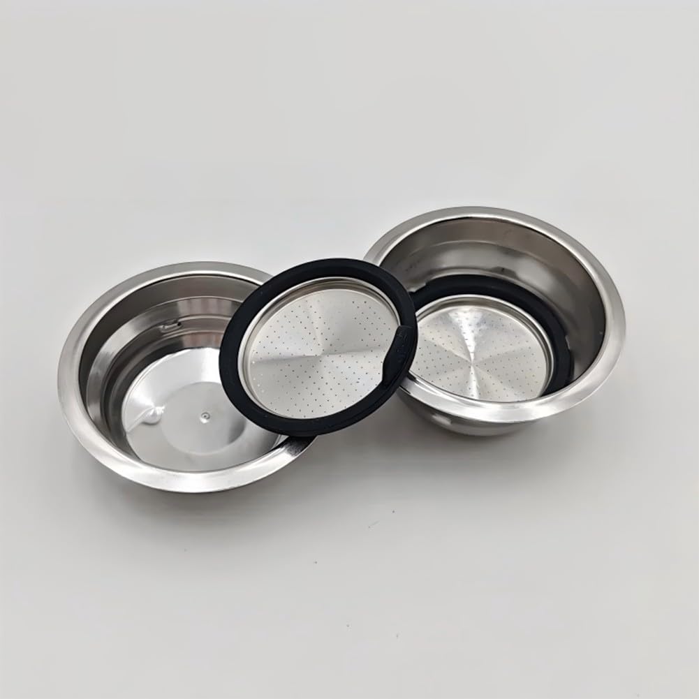 Cesta de filtro de acero inoxidable extraíble de 51 mm EC331 EC680 EC685 EC695 Cafeteras Espresso, cuenco portafiltro desmontable plateado