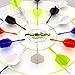 Winmau Darts Fusion Integrated Flight & Shaft System - No.2 Shape & Design - Black Colour, Medium Length