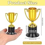 WINKIO Mini Trophies,Gold Trophy Award, Plastic Trophies for Kids, 4 Inch Trophy Cups, Award Trophies for Party Favors, Props, Rewards, Winning Prizes, Competitions Ceremony Parties Favor - Image 2