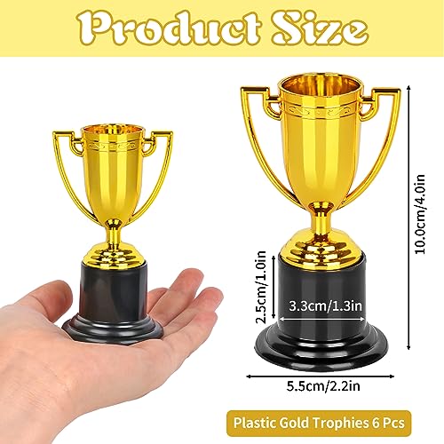 winkio mini trophiesgold trophy award plastic trophies for kids 4 inch trophy cups award trophies for party favors props rewards winning prizes competitions ceremony parties favor