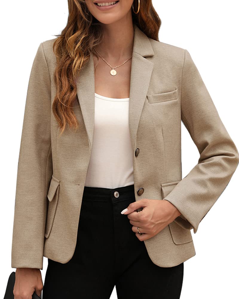 BZB Women's Casual Blazers Long Sleeve Lapel Open Front Work Office Bussiness Warm Blazer Jackets