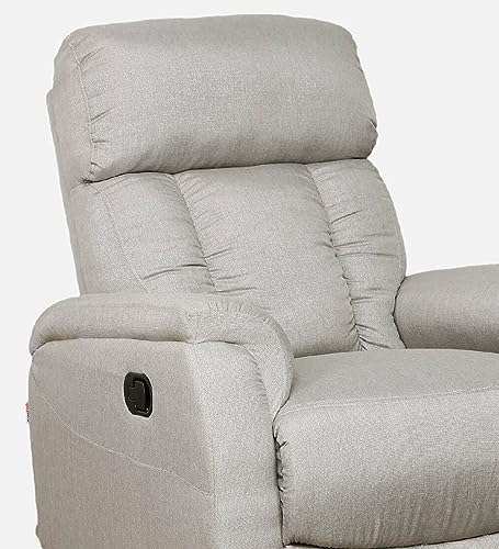 Image of Torque - Niccolo 1 Seater Fabric Manual Recliner | Recliner Sofa /Chair for Living Room, Bedroom, Office (Light Grey) | 1 Year Warranty