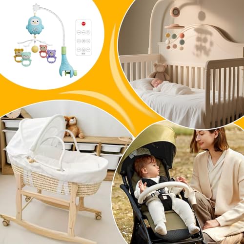 Mobile musical rotatif bébé avec télécommande pour un endormissement paisible - 4