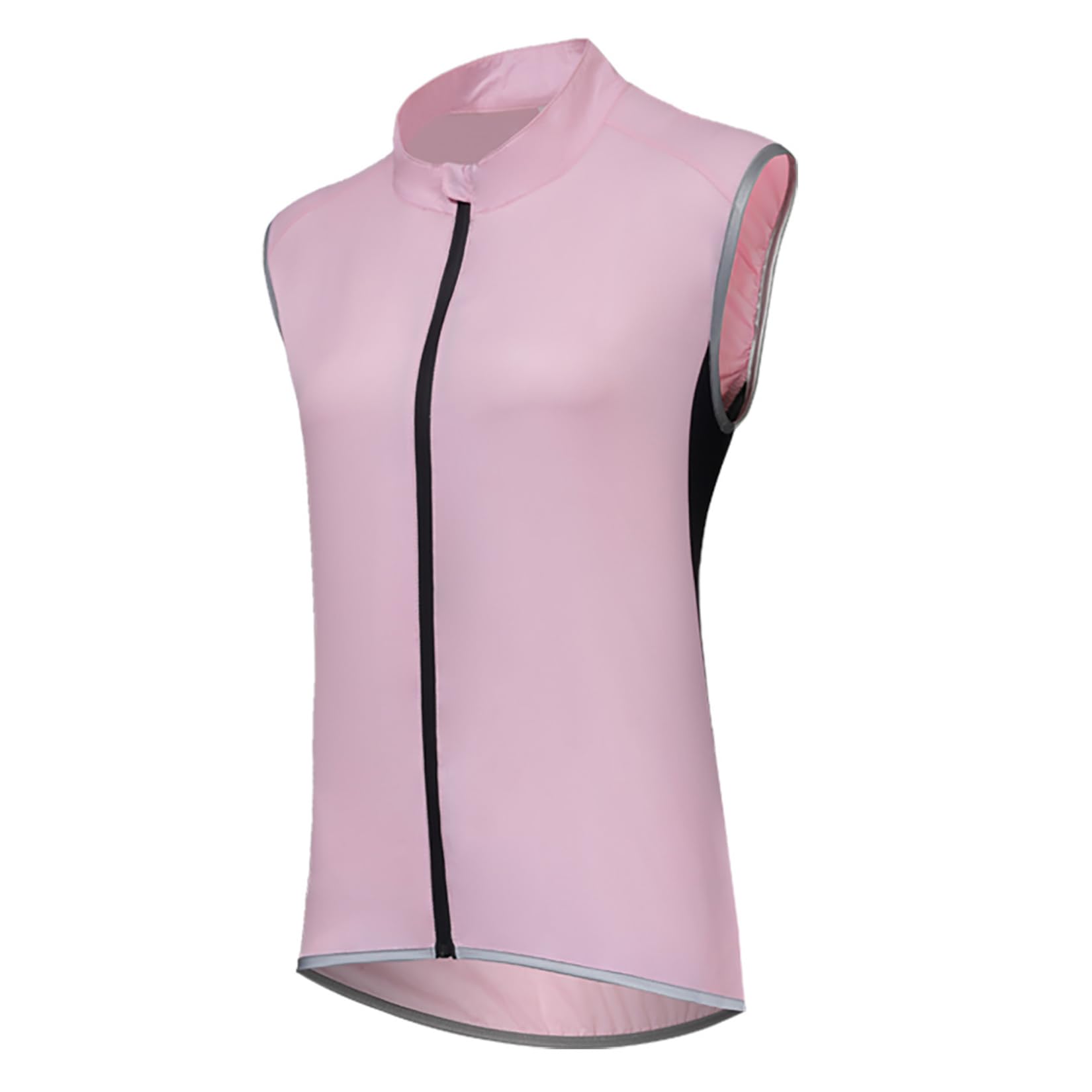 Modryer Women's Pink Cycling Gilet Lightweight Sleeveless Softshell Jacket Hi Vis Reflective Running Vest Mtb Bike Cycling Vest Windproof Water Resistant Cycle Top,-M
