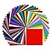 Prime Vinyl Permanent Self Adhesive Vinyl Sheets, 12" x 12" 40 Assorted Colors Pack with 10 Transfer Tape Sheets, Vinyl Paper for Cricut, Silhouette Cameo, Craft Cutter Machine, Printers, Letter