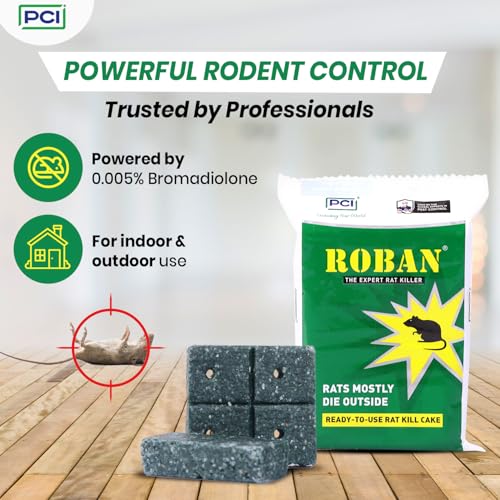 Image of PCI Pest Control Pvt Ltd Roban Cake 100gm | Kills Rats Outdoors in One Feed | Effective Against All Types of Rats (5)