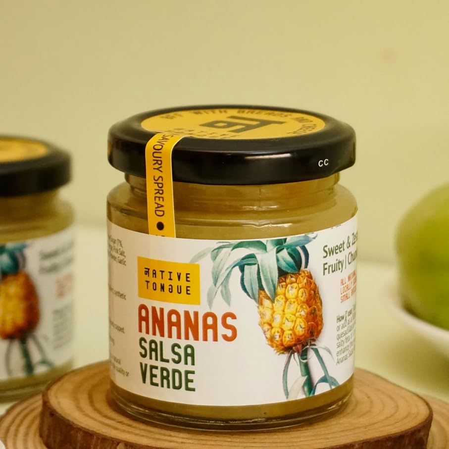 Sponsored Ad - Ananas Salsa | with Green Tomatoes and Coriander | Pure | Delicious | Easy to Spread | 100% Natural | No Added Preservatives | No Artificial Colour | Vegan | Dairy Free | Jain | 200 GMS