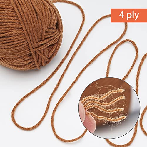 Image of NICEEC 300g Soft Assorted Colors Yarn - Sport Weight,100% Acrylic, 4 Ply, Bonbons Yarn for Crochet & Knit, DIY Project Starter Kit for Kids or Adults(Total 870yds) - Series 6