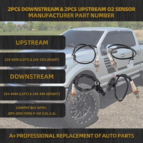 Sensor de Oxígeno Dasbecan 4PCS para Ford F150 2011-2014 miniatura 2