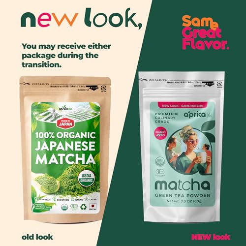 Matcha Powder from Japan, Organic Matcha Green Tea Powder, No Sugar Added Matcha Tea Powder for Matcha Latte, Japanese Green Tea Matcha - Premium Culinary Grade Te Matcha Organic - 3.5 oz/ 100g - by AprikaLife - Thumbnail 2