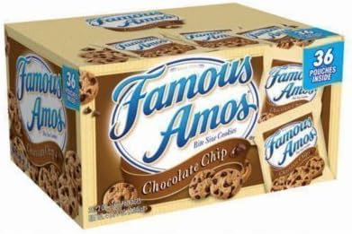 Famous Amos Chocolate Chip Cookies - 42 Count, 2 ounce (3 Packs)