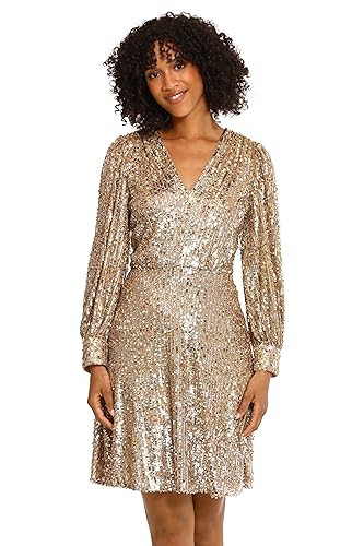 Maggy London Women's Holiday Sequin Dress Event Occasion Cocktail Party Guest of3